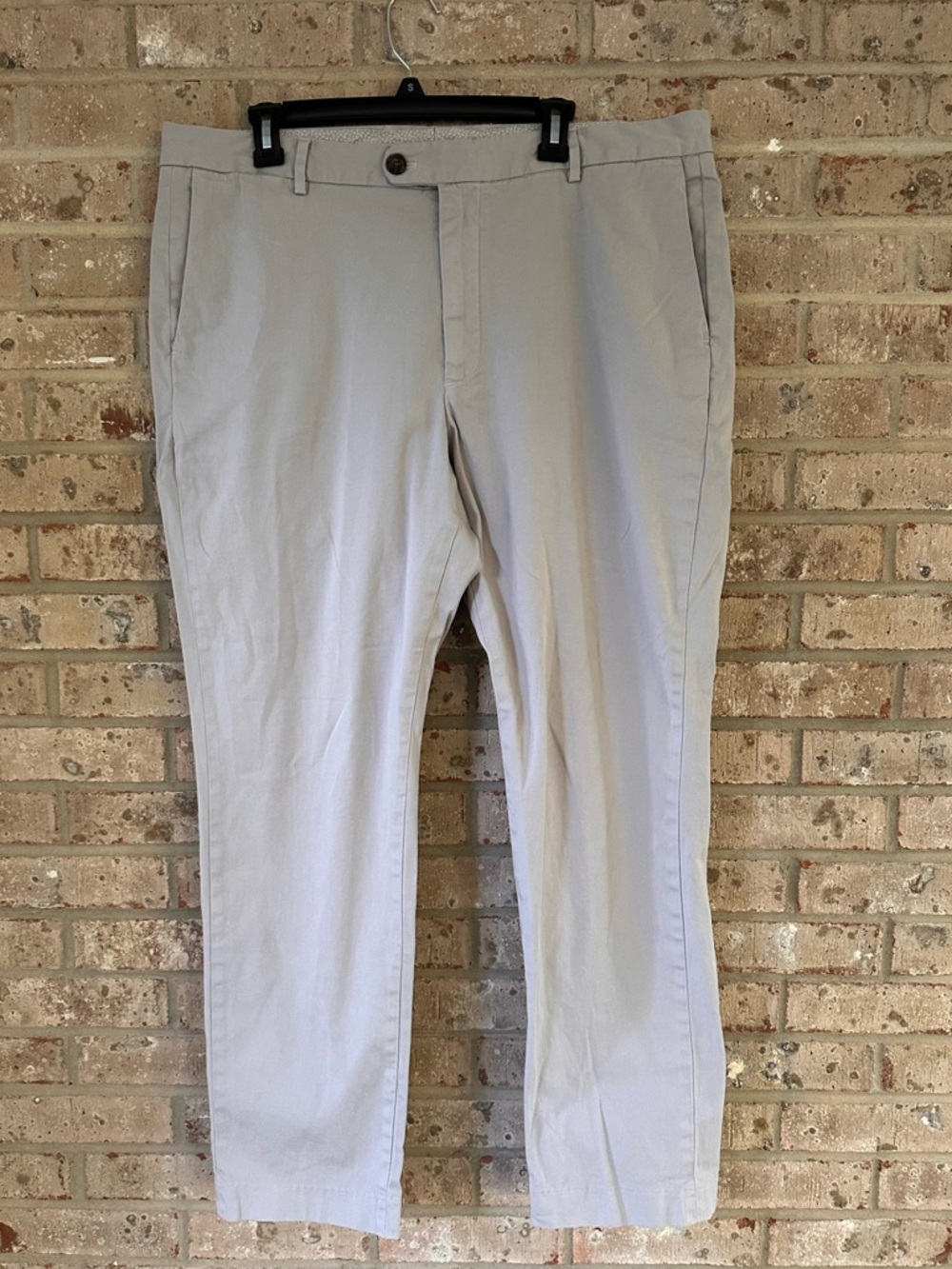 Bonobos Light Gray Slim Washed Men’s Chino 38x32 Casual Pants Slacks